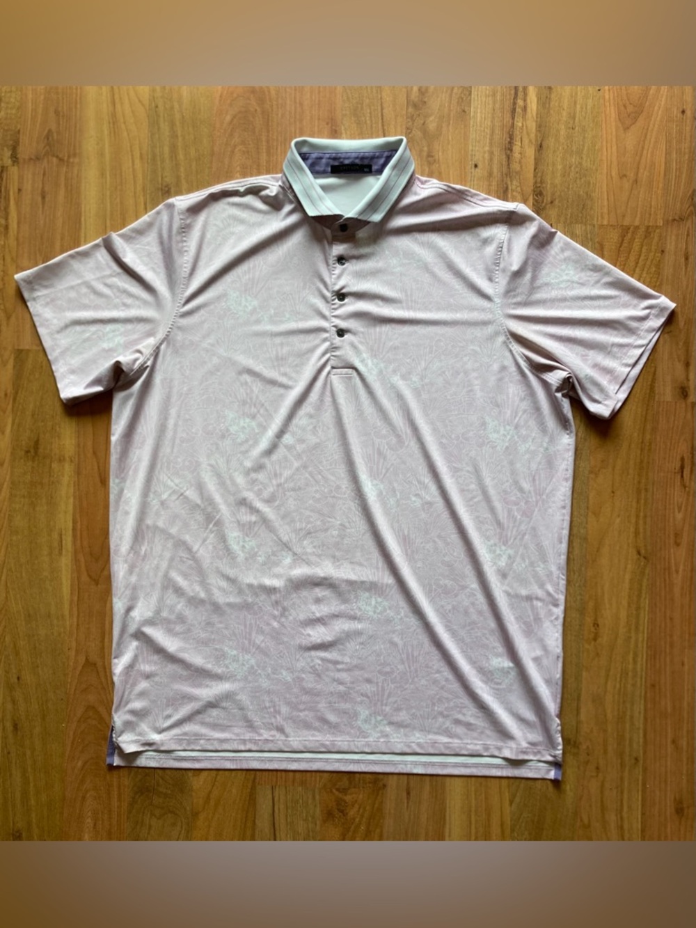 Greyson Polo Mens XXL Performance Golf Stretch Shirt Pink Floral Wolf Print